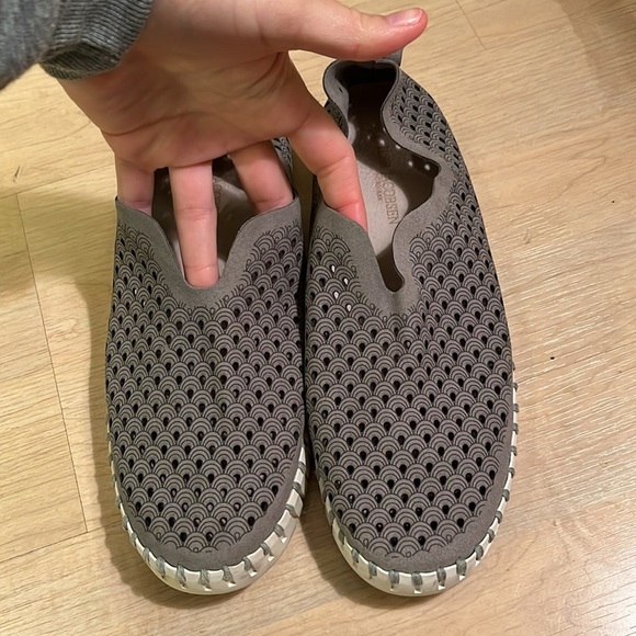 Ilse Jacobsen Womens Size 38 Perforated Tulip Loafer Comfort Shoes Slip On Grey - Picture 3 of 10